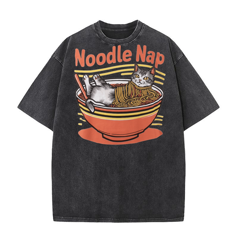 Noodle nap Washed T-Shirt