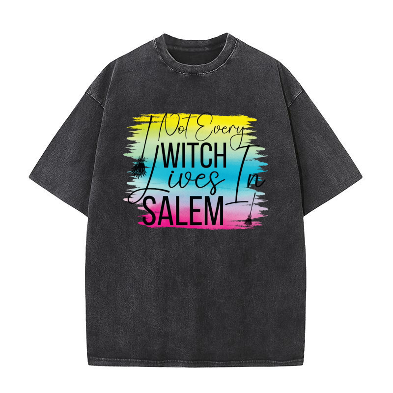 Not every witch lives in salem Washed T-Shirt