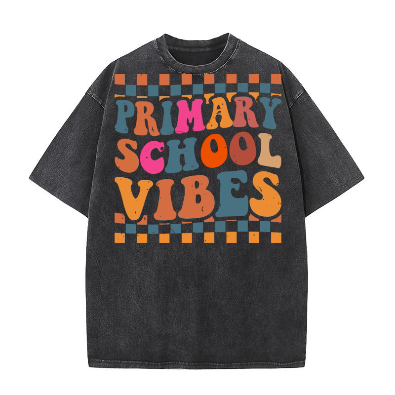Primary School Vibes Washed T-Shirt