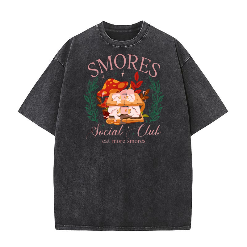 Smores Camping Social Club Camping Washed T-Shirt
