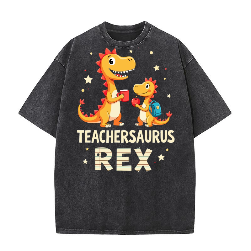 Teachersaurus rex Washed T-Shirt