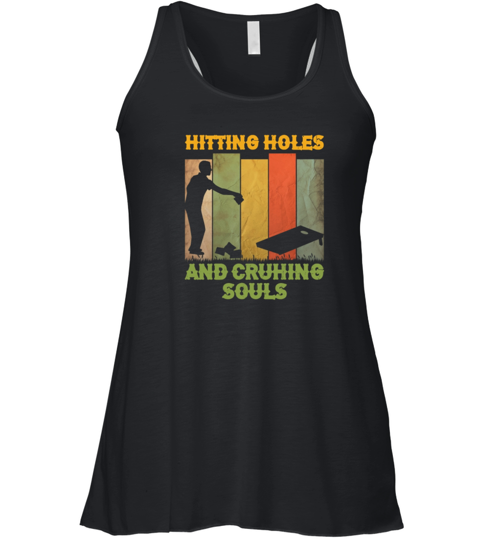 Cornhole Gift For Men Women Cornhole Players Holes Women's Flowy Tank Top