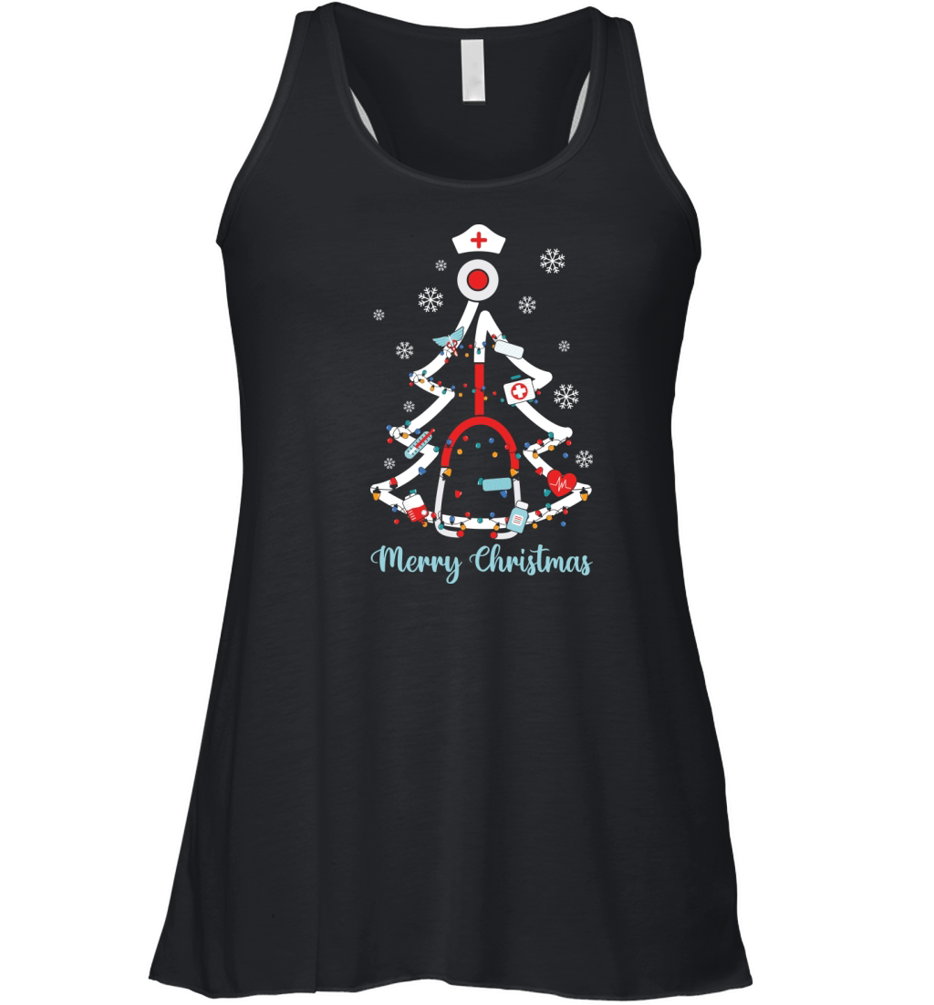 Nurse Merry Christmas Women's Flowy Tank Top