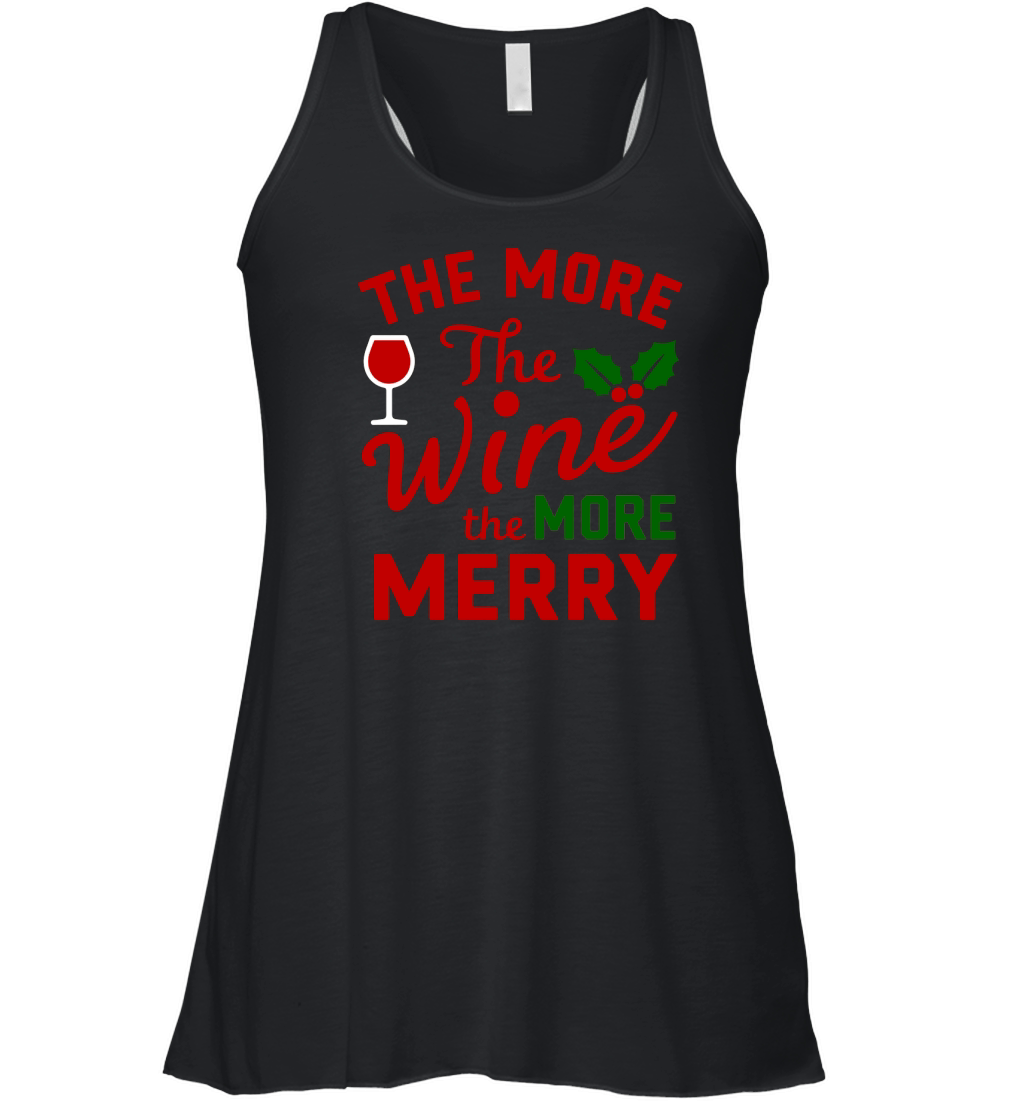 The More The Wine The More Merry Women's Flowy Tank Top