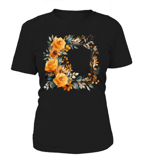 Autumn Fall Floral Frame 12 Women's T-Shirt