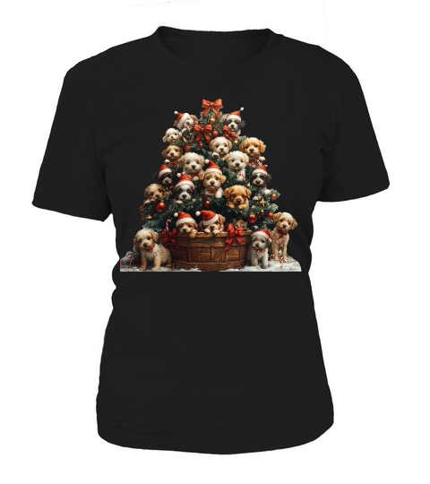 Christmas Puppy Tree Clipart 1 Women's T-Shirt