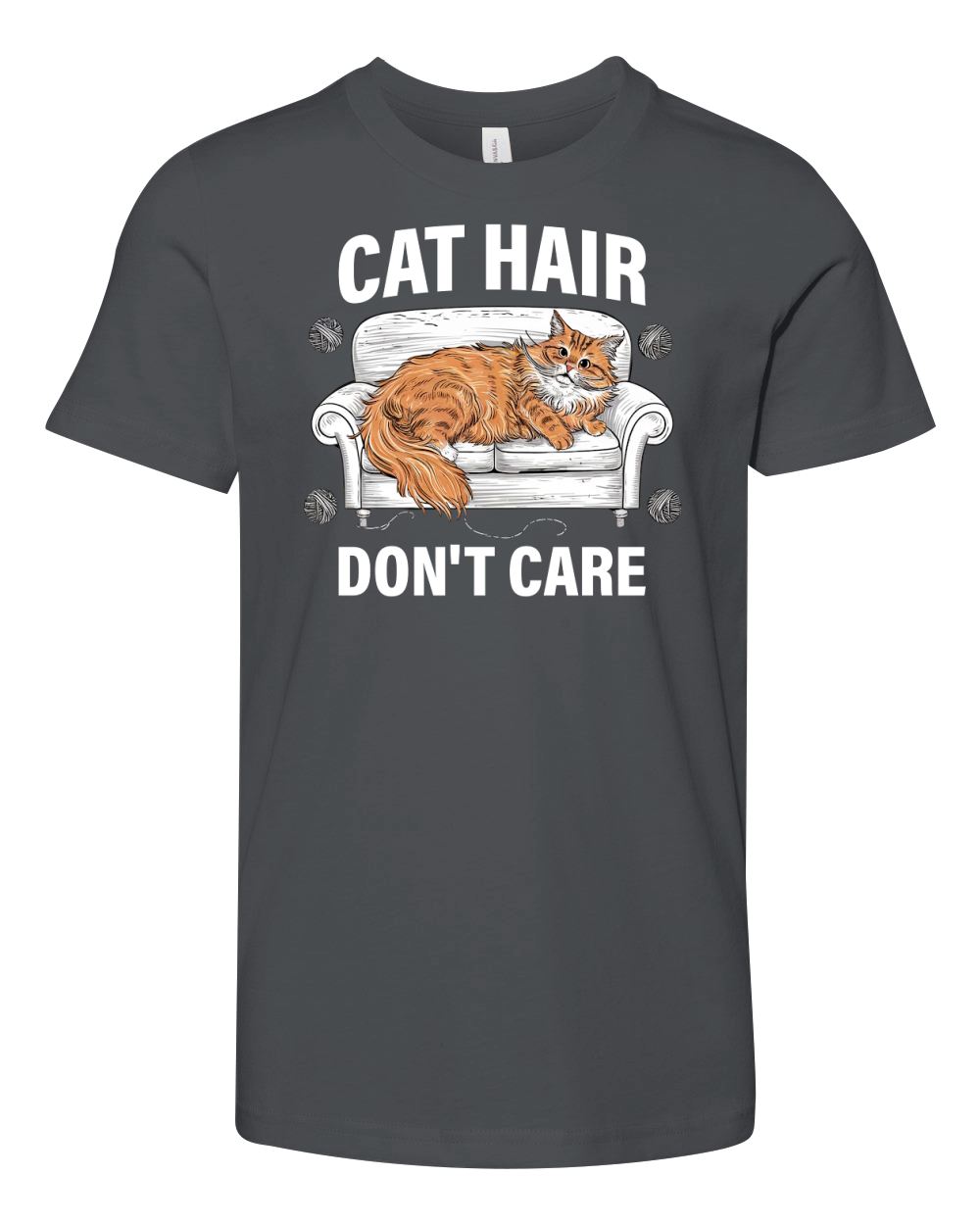 Cat hair dont care Youth Unisex Jersey Tee