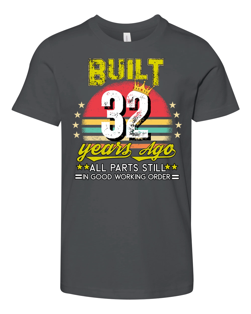Vintage Birthday 32 Youth Unisex Jersey Tee