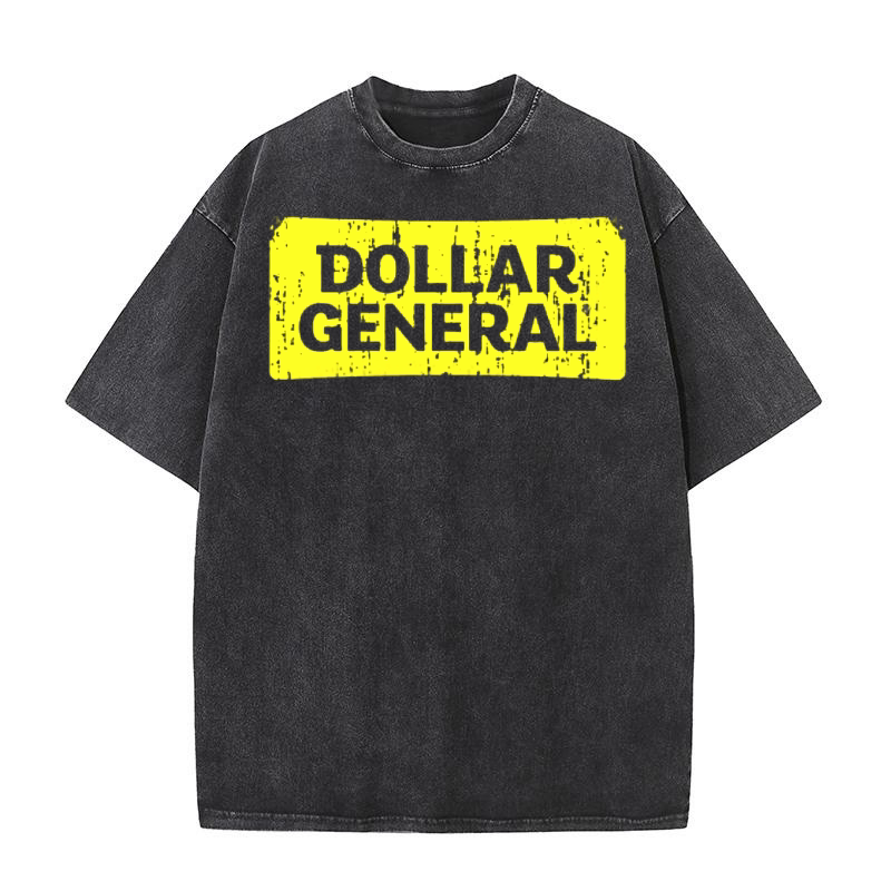 Dollar General Cool Grocery Store Pop Worn Look Washed T-Shirt