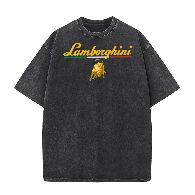 Lamborghini Logo shirt Washed T-Shirt