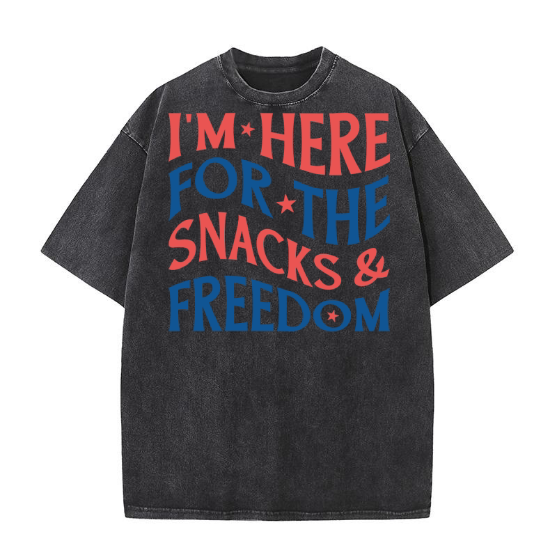Snacks & Freedom Washed T-Shirt