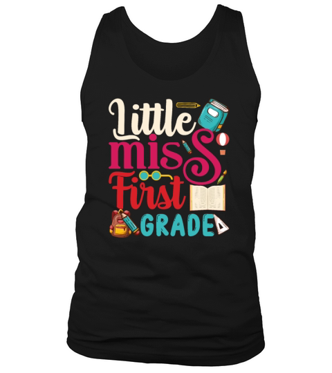 Kids Little Miss First Grade Back To School Tank Top Unisex