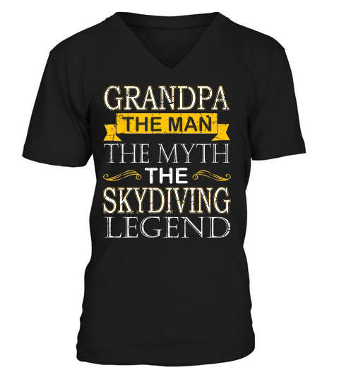 Grandpa The Man The Myth The Skydiving Legend Sports 2020 V-Neck T-shirt