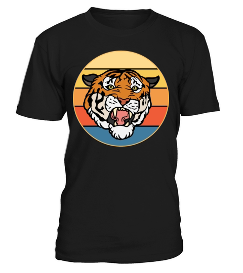 Tiger Big Cat Vintage Retro Sunset T-Shirt Unisex