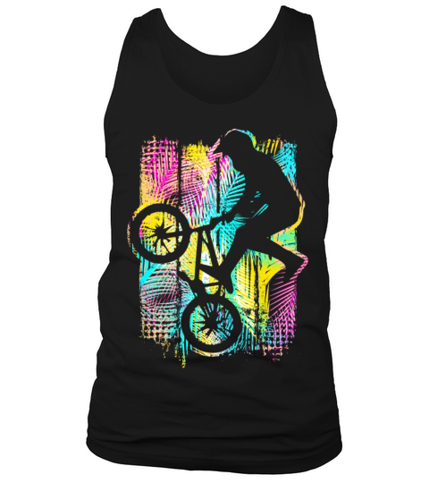 Colorful Bmx Bike - Retro Bmx Rider - Bmx Cyclist Tank Top Unisex