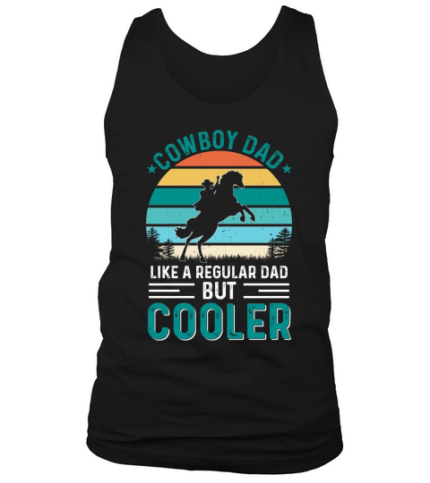 Cowboy Dad Fathers Day T Shirt Design Tank Top Unisex