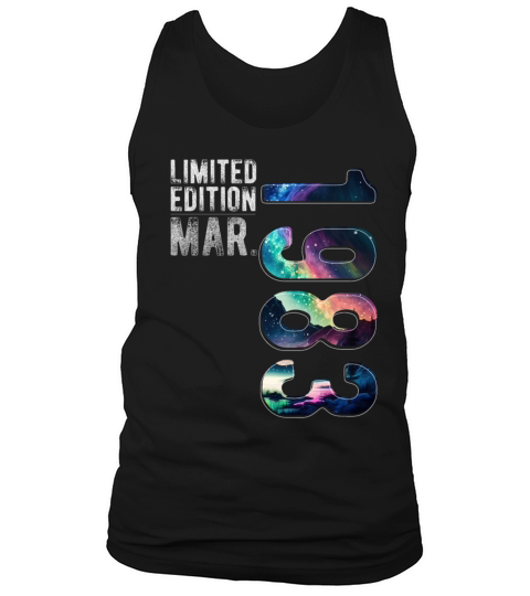 Limited Edition 1983 March Birthday Polar Lights Tank Top Unisex