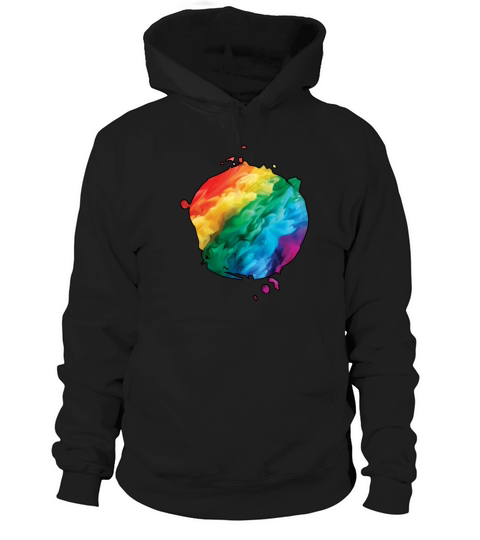 Colorful Rainbow Paint Splatter With Smoke And Fog Hoodie Unisex