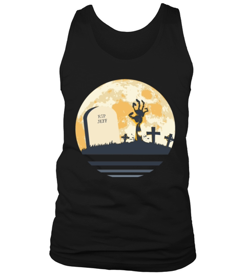 JEFF Grave Tombstone Halloween Zombie Spooky Tank Top Unisex
