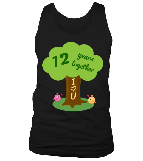 12th Anniversary Couples Tree Tank Top Unisex