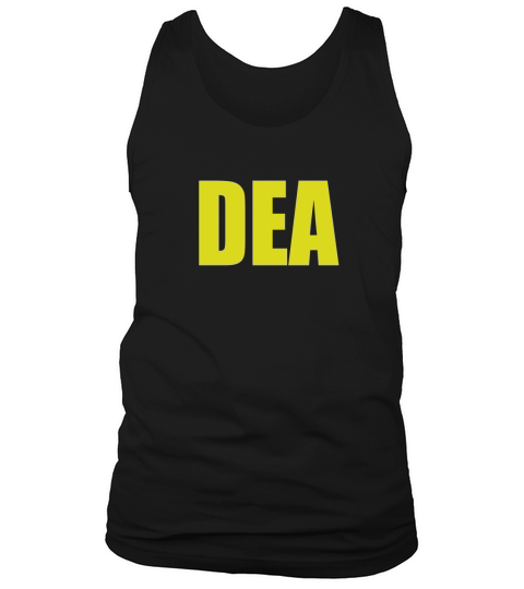 DEA Agent Funny Halloween Costume Navy Gold Tee Shirt Tank Top Unisex