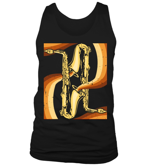 Vintage Saxophone Jazz Sax Musicians Saxophonist Tank Top Unisex
