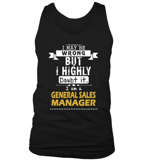 GENERAL SALES MANAGER Dout It Tank Top Unisex