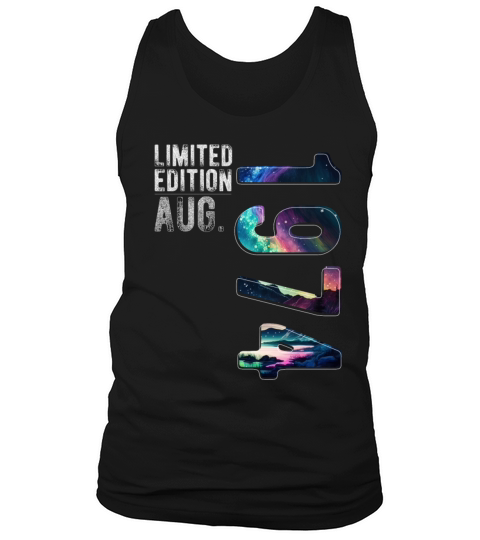 Limited Edition 1974 August Birthday Polar Lights Tank Top Unisex