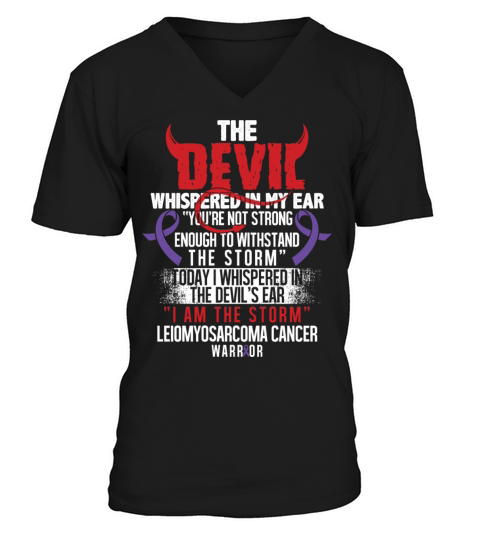 Devil-Leiomyosarcoma Cancer Awareness Ribbon Shirt V-Neck T-shirt