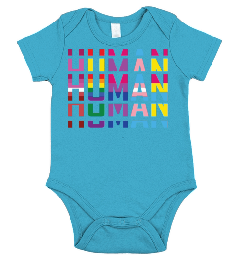HUMAN LGBT Flag Gay Pride Month Short Sleeve Baby One-Piece