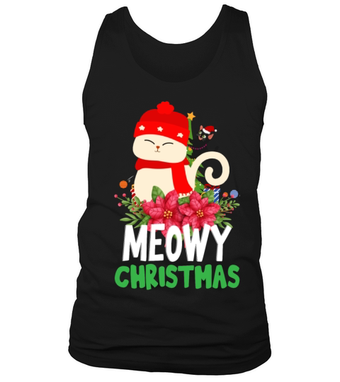 Meowy Christmas Cat Tank Top Unisex