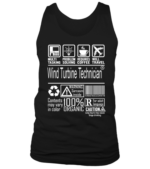 Wind Turbine Technician Multitasking Job Title Shirts Tank Top Unisex