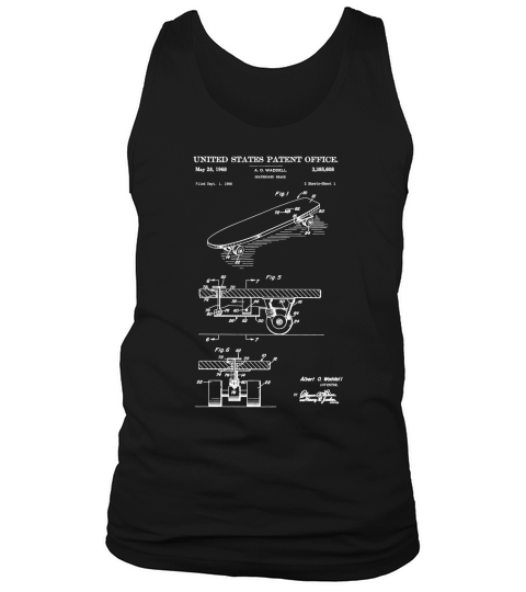 Skateboard patent Tank Top Unisex