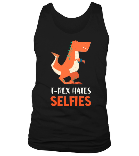 T rex hates selfies Tank Top Unisex