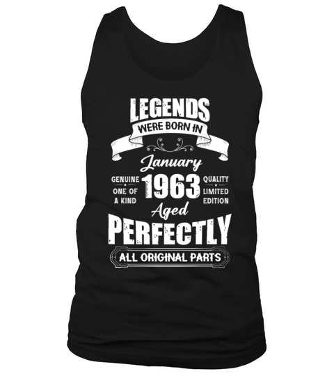 Legends Were Born In January 1963 Birthday Tank Top Unisex