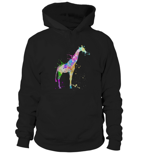 Giraffe TShirt, Watercolor Love Giraffe Paint Tee Shirt Hoodie Unisex