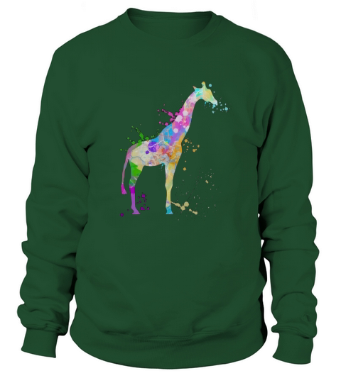 Giraffe TShirt, Watercolor Love Giraffe Paint Tee Shirt Sweatshirt Unisex