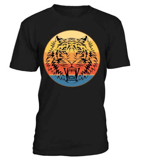 Tiger Big Cat Vintage Retro Sunset T-Shirt Unisex