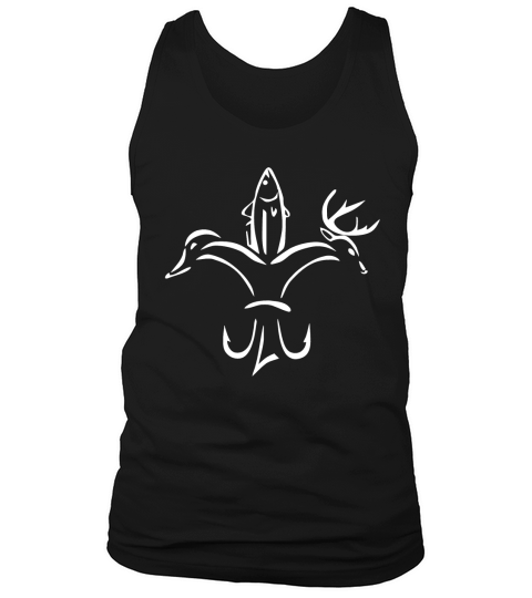 Duck Fish Deer Hunting And Fishing - Mens T-Shirt Tank Top Unisex