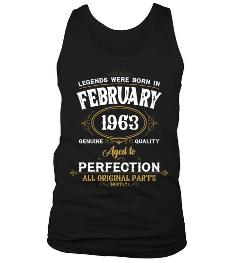 Legends Were Born In February 1963 Tank Top Unisex