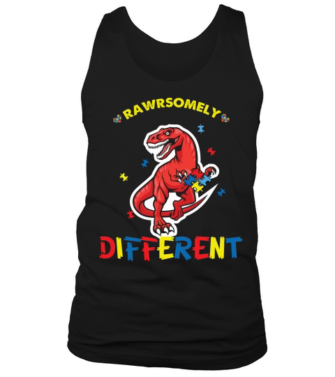 Rawrsomely Different Trex Autism Tank Top Unisex
