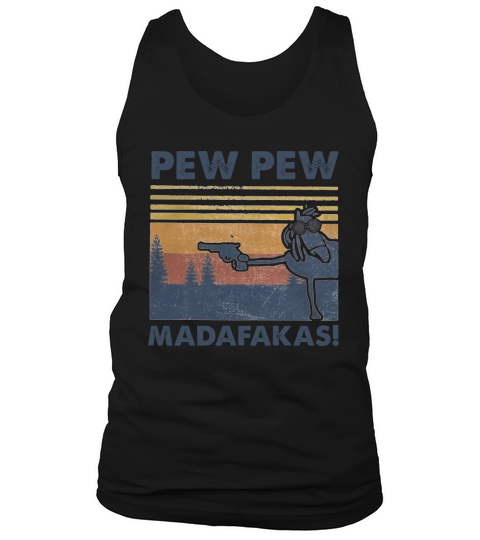 Horse Pew Pew Madafakas Vintage Tank Top Unisex