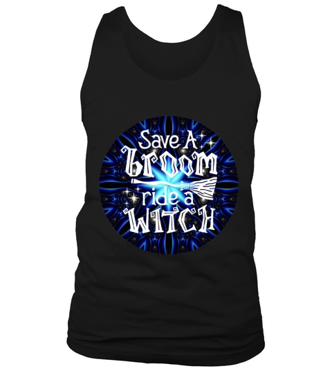 Witchy Funny Quote On a Mandala Blue Tank Top Unisex