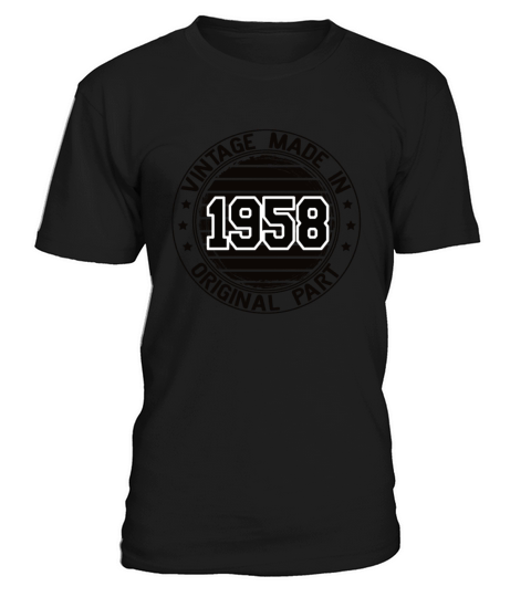 Vintage Made In 1958 Original Part Birthday 1958 T-Shirt Unisex