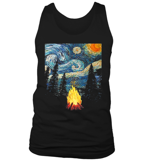 Let Go Campfire Starry Night Tank Top Unisex