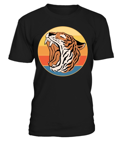 Tiger Big Cat Vintage Retro Sunset T-Shirt Unisex