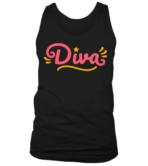 Diva Dog Quote Badge Tank Top Unisex