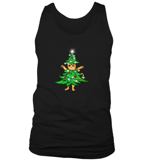 Funny Cat Christmas Tree Tank Top Unisex