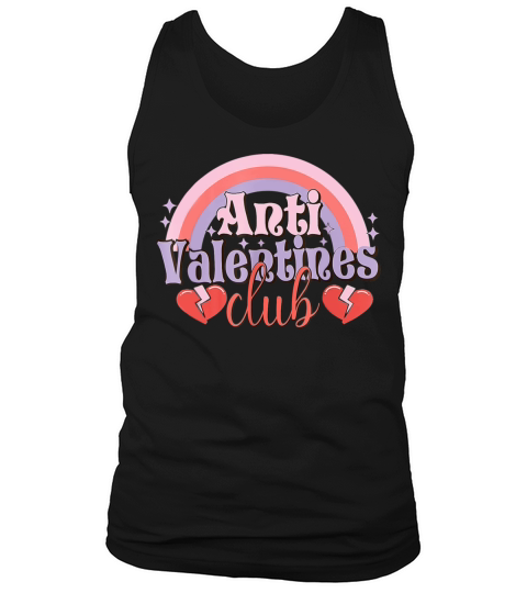 Anti Valentines Club Rainbow Happy Valentines Day Tank Top Unisex