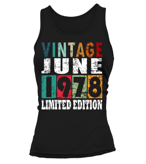 1978 vintage born in June gift Tank top Woman